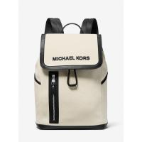 Michael Kors双肩背包男棉帆布大容量休闲通勤复古书包便携