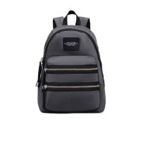 MARC JACOBS拉链双肩包女款尼龙织物中长款可调肩带顶置拉链主夹层正面口袋