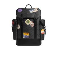 COACH男士商务休闲防水加厚牛皮双肩包大容量 commuting通勤背包