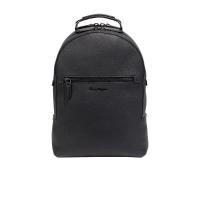 Salvatore Ferragamo男士优雅实用双肩包 纹理感牛皮拉链开合设计 现代时尚简约