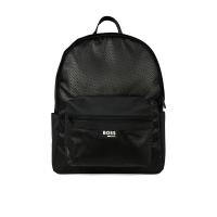 Hugo boss徽标双肩包男孩透气拉链开合背包