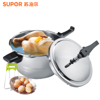 苏泊尔(SUPOR)好帮手不锈钢压力锅高压锅炖汤锅快锅YS22ED电磁炉燃气通用 22cm
