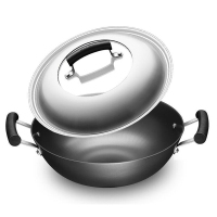 苏泊尔(SUPOR)炒锅FC36Z3臻铁真不锈铸铁炒锅 无涂层炒锅 精铁锅 大口径炒锅 燃气电磁炉适用 双耳直径36cm