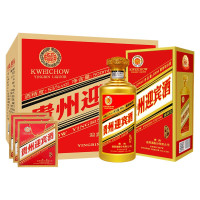 贵州迎宾酒 53度 酱香型白酒 金色年华500ml*6瓶装