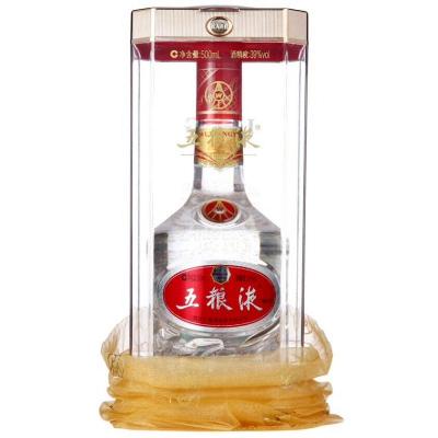 五粮液 39度 新普五 水晶装 500ml 浓香型白酒 单瓶装礼盒装