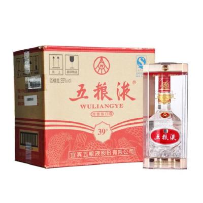 五粮液 39度 新普五 水晶装 500ml 浓香型白酒整箱装礼盒装