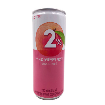 乐天2%桃味饮料240ml