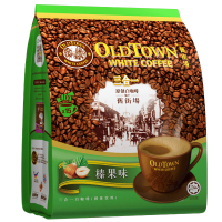 原装进口马来西亚OldTown旧街场榛果味三合一白咖啡15条袋装
