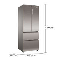 海尔(Haier)430升 法式多门冰箱 1级能效 变频无霜 干湿分储 三档变温 家用电冰箱BCD-430WDGR