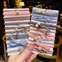 [韩国头绳]甲门(JIAMEN) [随机混色12件]少女网红橡皮筋头饰小清新皮套简约扎头森女系发圈