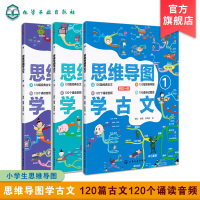 全3册 思维导图学古文 6-12岁小学生二三四五六年级3-6岁课外阅读文言文训练思维逻辑书 小学生快速记忆120篇经典古