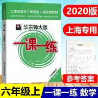 2020新版华东师大版一课一练数学六年级上册6年级第一学期华师大一课一练六年级数学上册同步训练课后练习 配套上海初中沪教