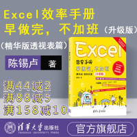 【正版】Excel效率手册 清华大学出版社 Excel效率手册 陈锡卢 Excel效率手册 早做完 不加班 精华版 透视