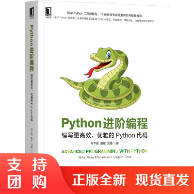 正版 Python进阶编程编写更高效优雅的Python代码 Python语法并发编程性能优化内存管理 Python开发工