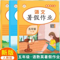 2021版假期快乐练暑假作业五年级语文数学英语3本 人教版 小学5年级暑假作业假期基础知识巩固提升同步训练测试题教辅练