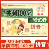 金牌衔接学前冲刺100分测试卷拼音1彩色版3456岁小班中班大班学前班幼小衔接教材启蒙早教小学一年级二年级前冲刺100