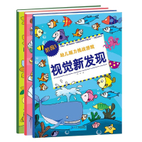 幼儿脑力挑战游戏 视觉新发现 共3册 阶段1+阶段2+阶段3 3-6周岁儿童脑力思维开发益智训练书找不同捉迷藏迷宫书