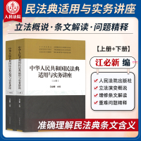 正版 2020新版 中华人民共和国民法典适用与实务讲座 上下册 全两册 江新 民法典法律释义条文主旨释义案例解读 人