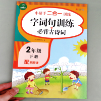 【正版】二年级下册字词句专项训练 老师人教版语文小学2下学期造句仿句扩句缩句字词句篇章 背古诗词同步练习册大全基础训练