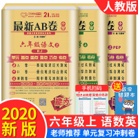[正版]小学六年级上册试卷测试卷全套语文数学英语人教版6年级上ab卷语数英同步单元卷课时作业本练习题期中末冲刺100分模