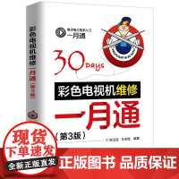 彩色电视机维修一月通 第3版 LED液晶电视维修书 彩电常见故障检测与维修 彩电电路书籍
