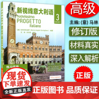 B[正版]新视线意大利语3练习册 修订版 扫码获资源 意大利语言文化教程C1高级课本同步练习 你好意大利语语法 速成意大