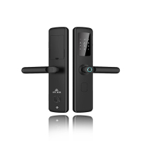 帮客材配 半自动智能门锁 指纹开锁 密码开锁 虚位密码