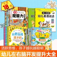 B18册儿童启蒙益智读物 观察力专注力训练书游戏书看图说话3-4-5-6岁宝宝启蒙早教书图画捉迷藏找不同迷宫书全脑开发数