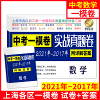 2017-2021年版上海中考一模卷 数学 中考实战真题卷 附答案上海市各区17-18-19五年中考一模试卷汇编合订本