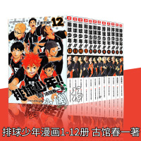  排球少年漫画全套1-12册共12本热血动漫高中杯开始/二传手对决古馆春一 日本热血动漫小说书籍浙江人美