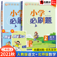 2021秋新版小学刷题二年级上册语文人教版数学北师大版重点难点综合过关题2二年级同步练习题册期末冲刺真题模拟试卷测试