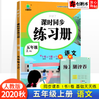 2020秋新版 五年级上册语文课时同步练习册人教版RJ版 五5年级上册同步训练随堂练习测试卷课课练一课一练卷子练习题作