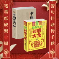 2册名家名作中华对联大全集 中国书法大全 实用对联大全中国对联入门实用民间文学毛笔书法入门 对联书籍对联书籍大全书法对