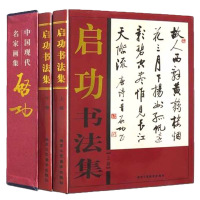 函套铜版纸 启功书法集 16开2册彩色印刷 启功作品真迹选 启功楷书行书字帖 启功字画全集 中国现代名家图书籍