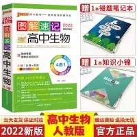 [正版]2022版pa绿卡图书图解速记高中生物人教版修+选修全彩版高中生物知识手册高中生物解题模板高中生物知识大全