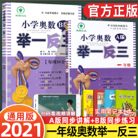 【正版】小学奥数举一反三1年级 一年级奥数数学思维训练上册下册A教程B练习全套人教版北师苏教同步口算应用题专项训练天