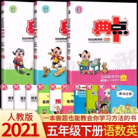 [正版][自选]2021版典中点五年级上下册语数英同步训练人教北师版小学5年级练习册课时作业专项思维训练荣德