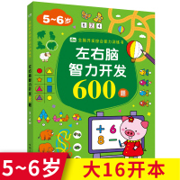 [正版]左右脑智力开发600题 5-6岁 宝宝全脑开发综合能力训练书幼儿早教思维锻炼数学逻辑智力开发益智趣味启蒙认知