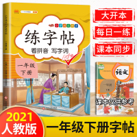 [正版]一年级下册练字帖儿童幼儿园人教版控笔训练字帖女生字体漂亮生字本笔画笔顺同步练字帖小学生专用行楷字帖练字成