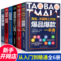 [正版]全套6本淘宝网上开店运营书籍电商运营百科全书店铺搜索装修社群营销从入门到精通如何做好淘宝教程书电子商务书