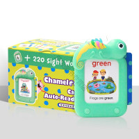 B[a]预售变色龙智能读卡机幼儿英语220高频单词认知卡片小怪兽点读笔