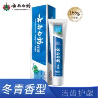 云南白药牙膏(冬青香型)165g单只装口腔健康 家庭装