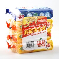 洁劲100 金龙鱼推荐 洗衣皂205g*4（超效洗衣皂*3+超效增白皂） 持久耐用 易漂易清 深层去渍