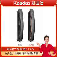 (广西)凯迪仕(KAADAS)K19-V 全自动智能锁指纹锁远程可视猫眼 红古铜/深空灰