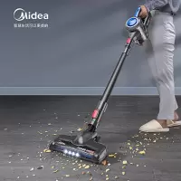 美的无线吸尘器家用小型大吸力吸尘拖地一体机技术强力手持式 宝石蓝