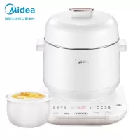 美的(Midea)电炖锅 电炖盅 煮粥锅 煲汤炖汤锅 煮粥锅 隔水炖锅燕窝炖盅 陶瓷内胆 智能预约 WBZS1