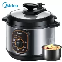 美的(Midea) 电压力锅 机械版旋钮控制电高压锅 4L可开盖加热 智能 4L