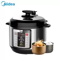 美的(Midea)电压力锅5L 一锅双胆智能预高压锅 精钢机身便拆洗上盖家用电压力煲 5L