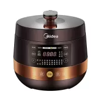 美的(Midea)电压力锅家用高压锅智能电压锅双胆多功能预约大容量双内胆电饭煲可开盖煮5/6L 约5升 -深棕郁金色