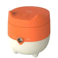 美的(Midea)电饭煲家用迷你1.2L小容量电饭锅智能热饭煮粥锅1-2人小型 [1.2L]鲑鱼橙 聚能黑晶内胆(配量杯